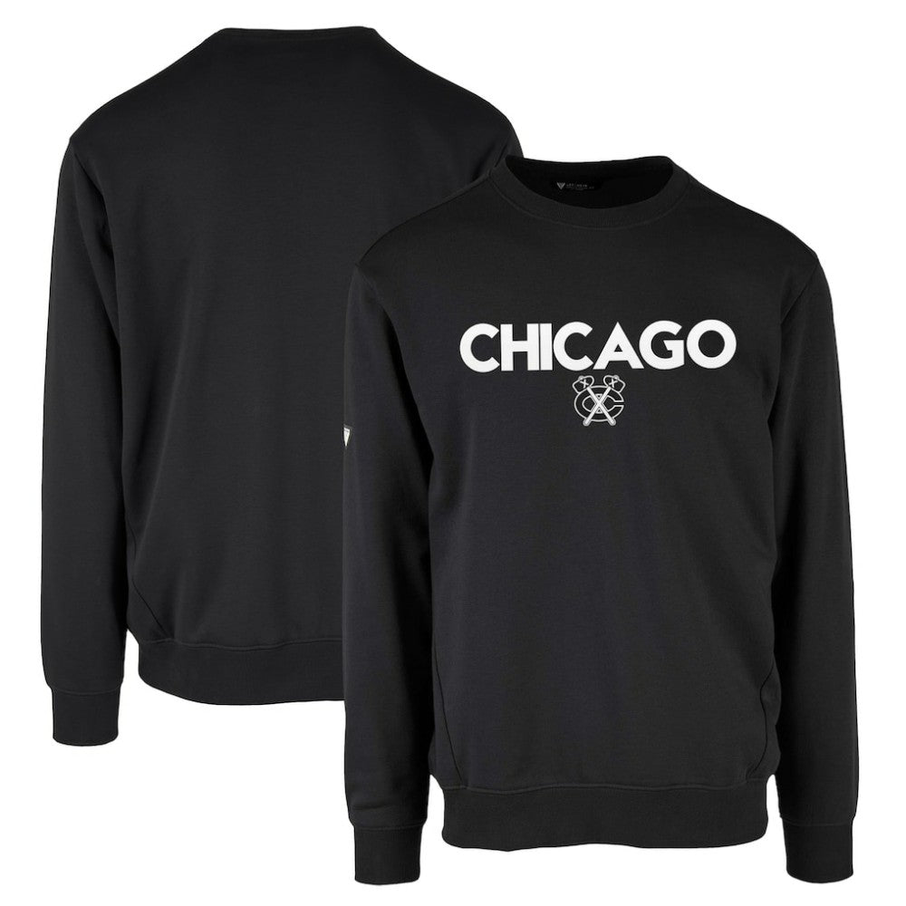 Chicago Blackhawks Levelwear Zane City Capsule Pullover Sweatshirt - Black | US 201531379