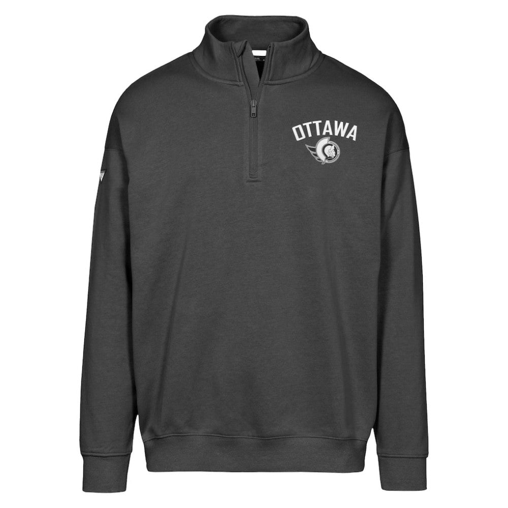 Ottawa Senators Levelwear Murray City Capsule Quarter-Zip Sweatshirt - Black | US 201531476