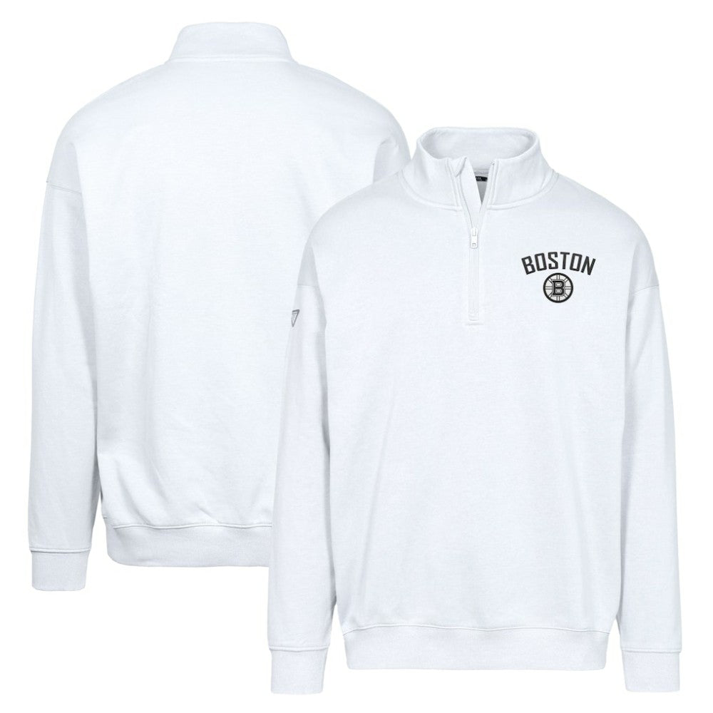 Boston Bruins Levelwear Murray City Capsule Quarter-Zip Sweatshirt - White | US 201531488
