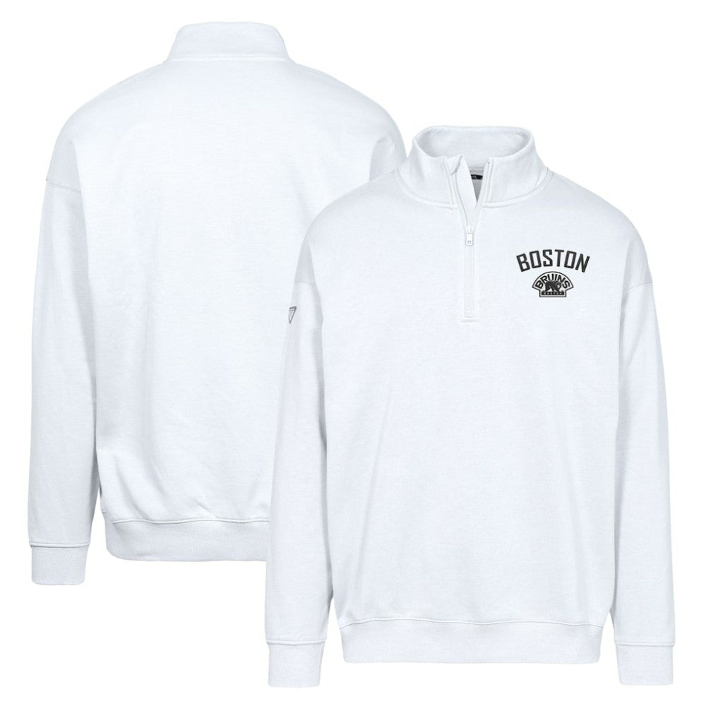 Boston Bruins Levelwear Murray City Capsule Quarter-Zip Sweatshirt - White | US 201531492