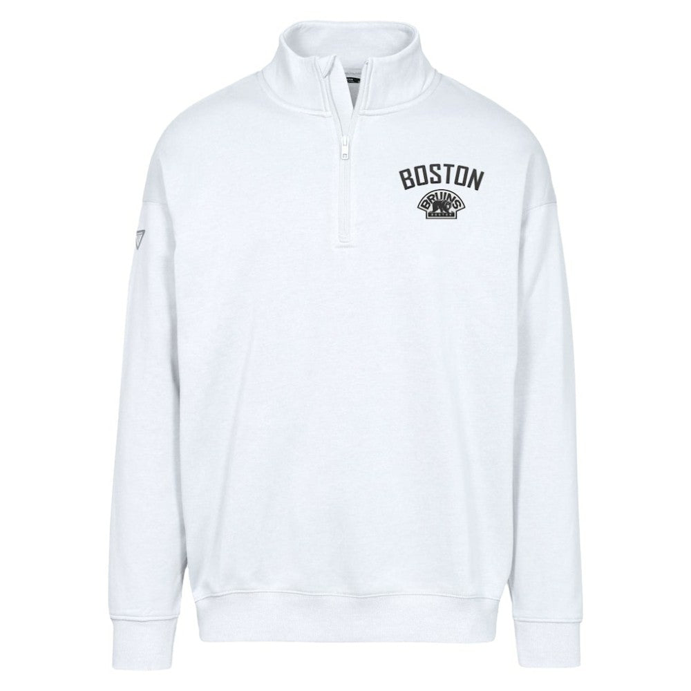 Boston Bruins Levelwear Murray City Capsule Quarter-Zip Sweatshirt - White | US 201531492