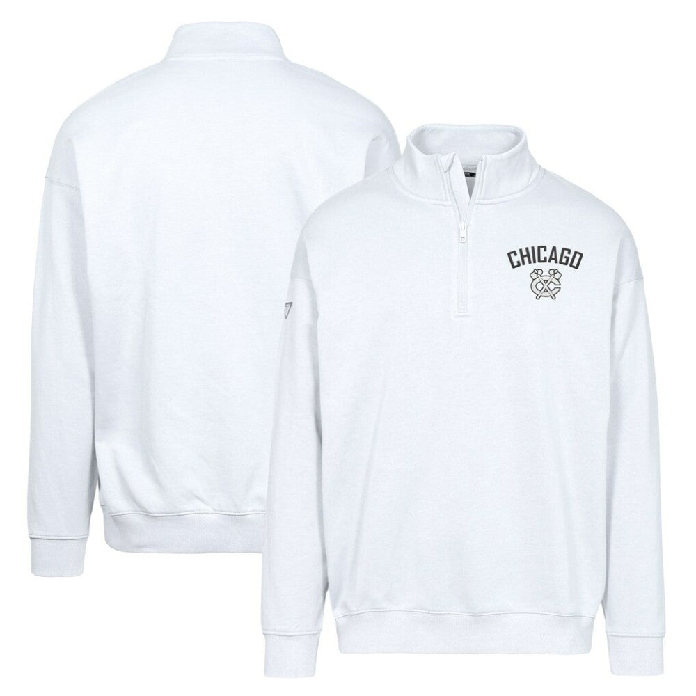 Chicago Blackhawks Levelwear Murray City Capsule Quarter-Zip Sweatshirt - White | US 201531493
