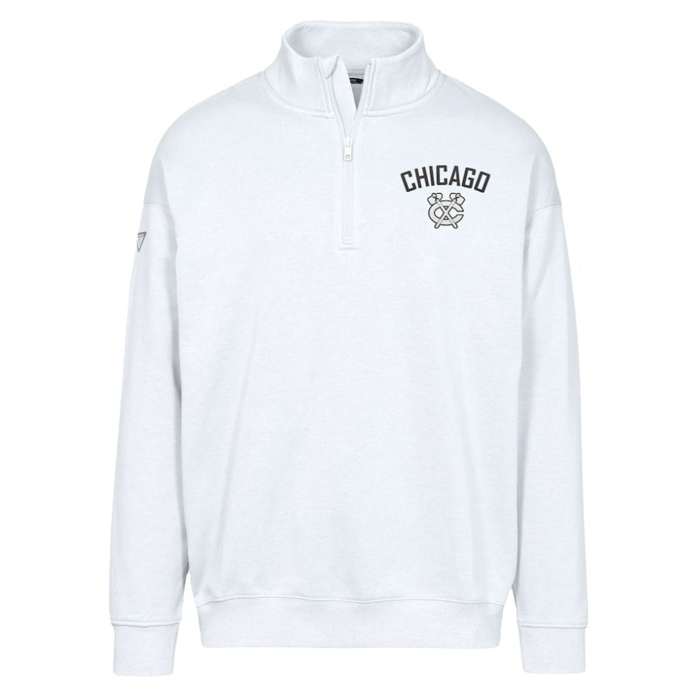 Chicago Blackhawks Levelwear Murray City Capsule Quarter-Zip Sweatshirt - White | US 201531493