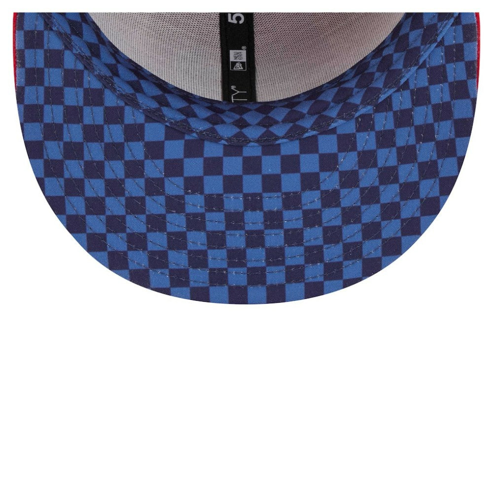Washington Nationals New Era Checkered Undervisor 59FIFTY Fitted Hat - Red Hats