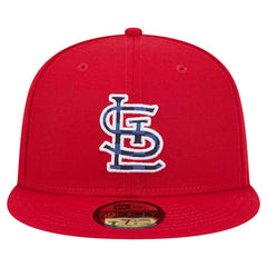 St. Louis Cardinals New Era Checkered Undervisor 59FIFTY Fitted Hat - Red Hats