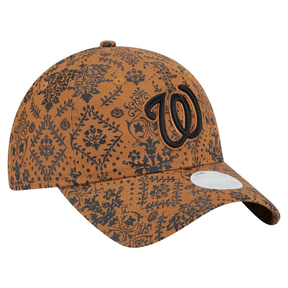Washington Nationals New Era Women's Vintage Deco 9TWENTY Adjustable Hat - Brown Hats