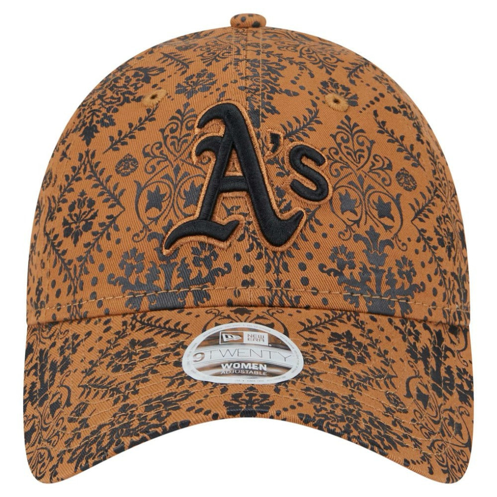 Athletics New Era Women's Vintage Deco 9TWENTY Adjustable Hat - Brown Hats