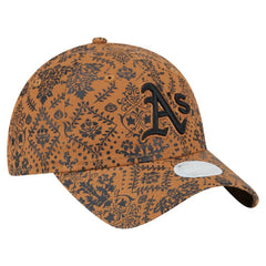 Athletics New Era Women's Vintage Deco 9TWENTY Adjustable Hat - Brown Hats