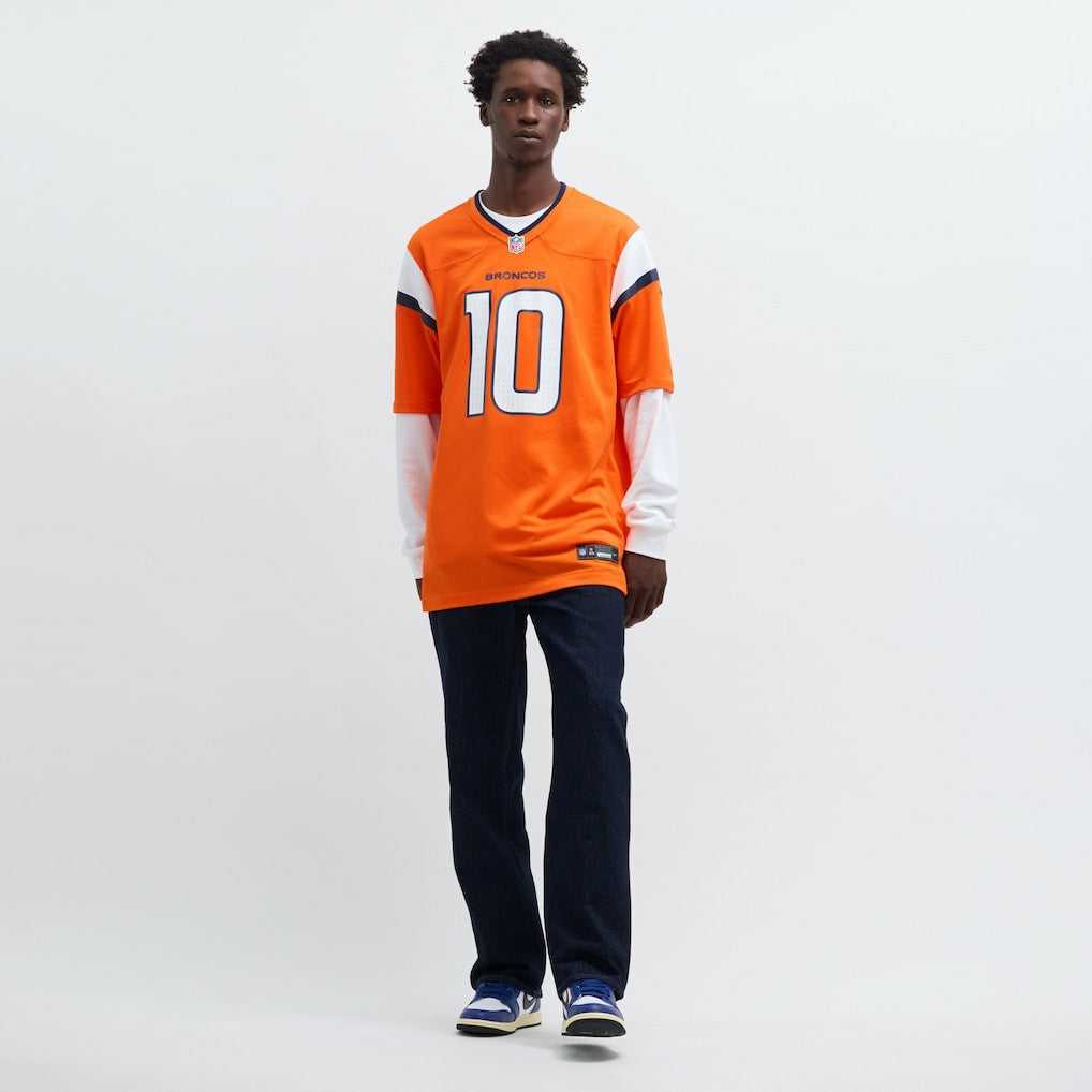Bo Nix Denver Broncos Player Game Jersey - Orange Jerseys