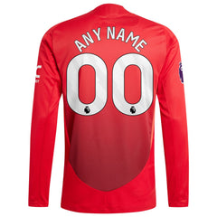 Manchester United 2024/25 Home Custom Long Sleeve Jersey Red - Adidas online