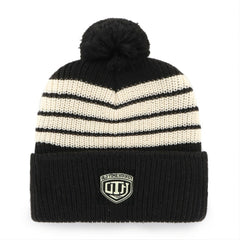 Chicago Blackhawks '47 Old Time Hockey Barn Cuffed Knit Hat with Pom - Black | US 201534449