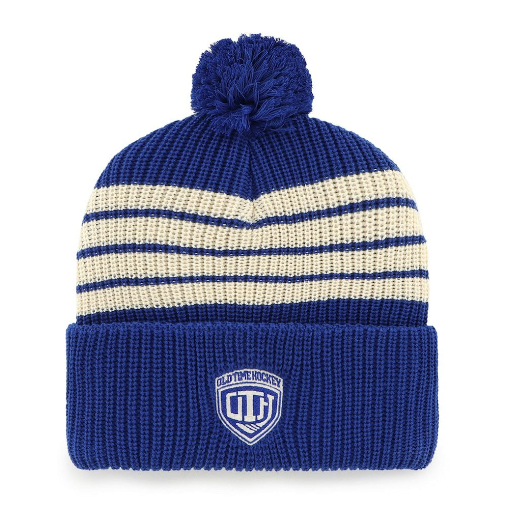 New York Rangers '47 Old Time Hockey Barn Cuffed Knit Hat with Pom - Blue | US 201534450