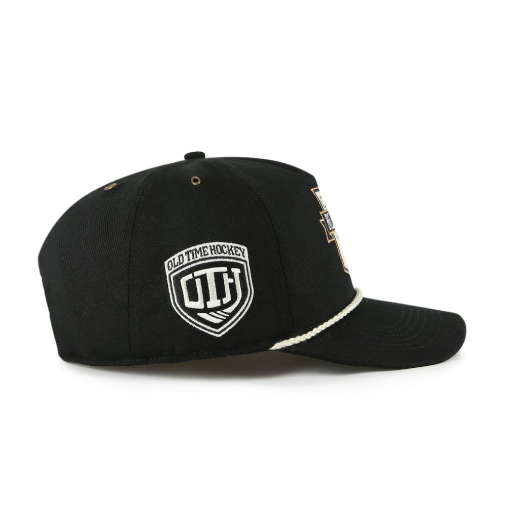Boston Bruins '47 Old Time Hockey Rafter Sure Shot Hitch Adjustable Hat - Black | US 201534456