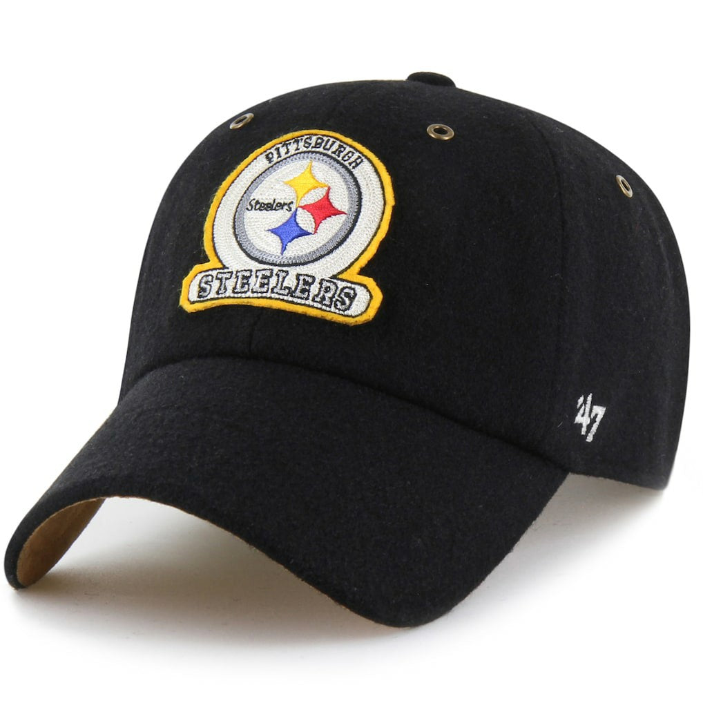 Pittsburgh Steelers Stoney Clover Lane x '47 Unisex Field Goal Clean Up Adjustable Hat - Black Hats