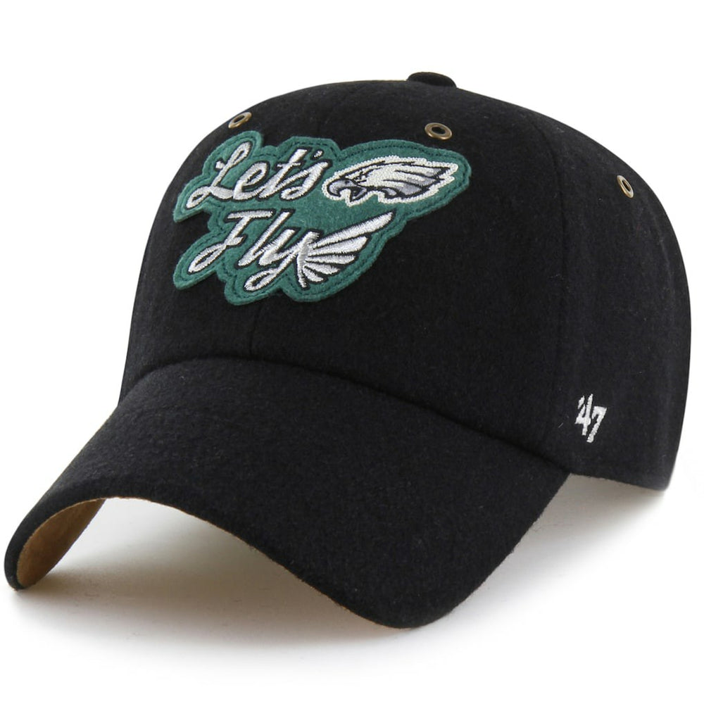 Philadelphia Eagles Stoney Clover Lane x '47 Unisex Field Goal Clean Up Adjustable Hat - Black Hats