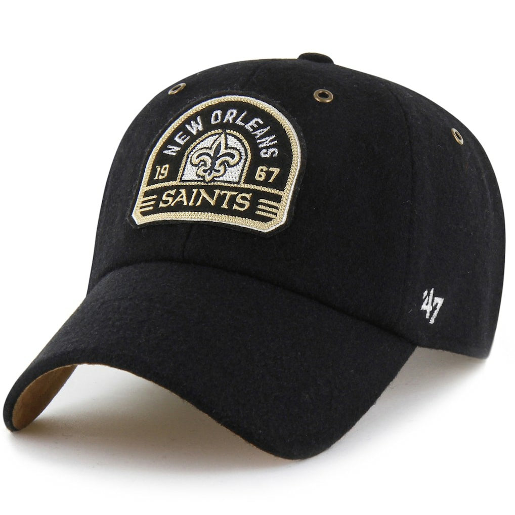 New Orleans Saints Stoney Clover Lane x '47 Unisex Field Goal Clean Up Adjustable Hat - Black Hats