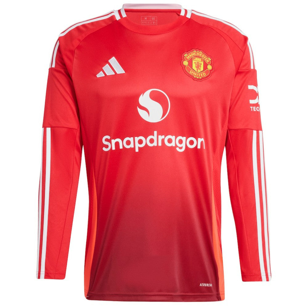 Manchester United 2024/25 Home Long Sleeve Replica Custom Jersey Red - Adidas discount