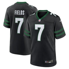 Justin Fields New York Jets Game Jersey - Stealth Black Jerseys
