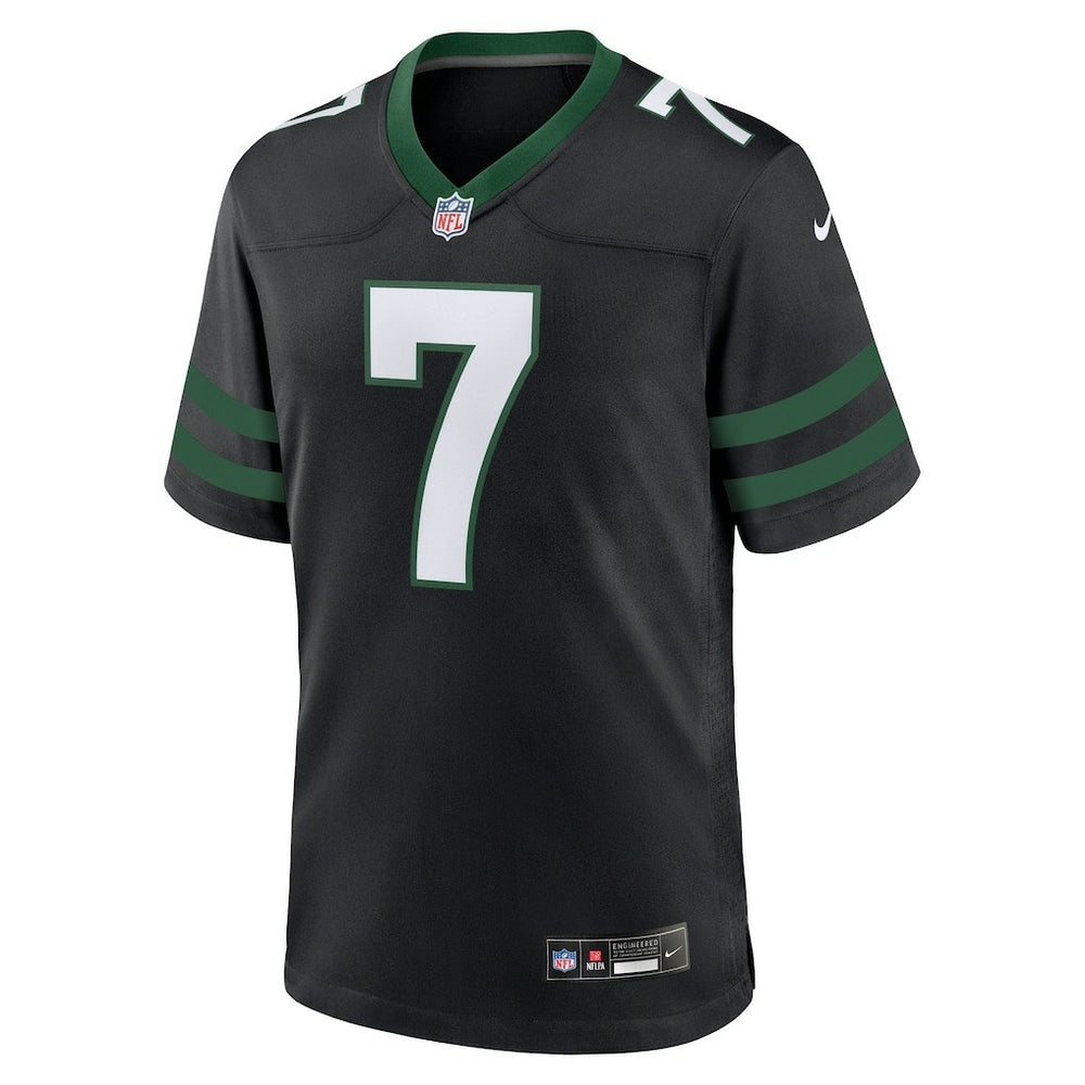 Justin Fields New York Jets Game Jersey - Stealth Black Jerseys