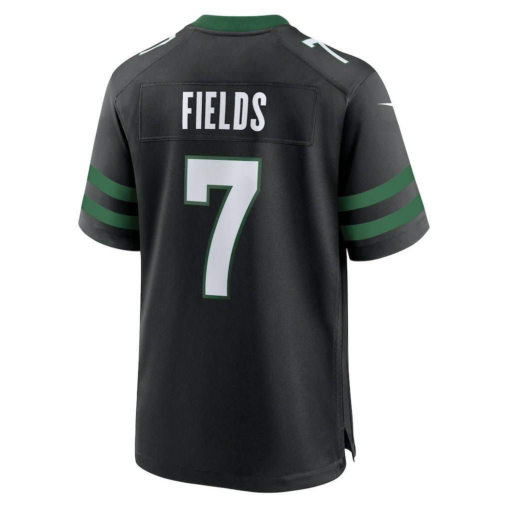 Justin Fields New York Jets Game Jersey - Stealth Black Jerseys