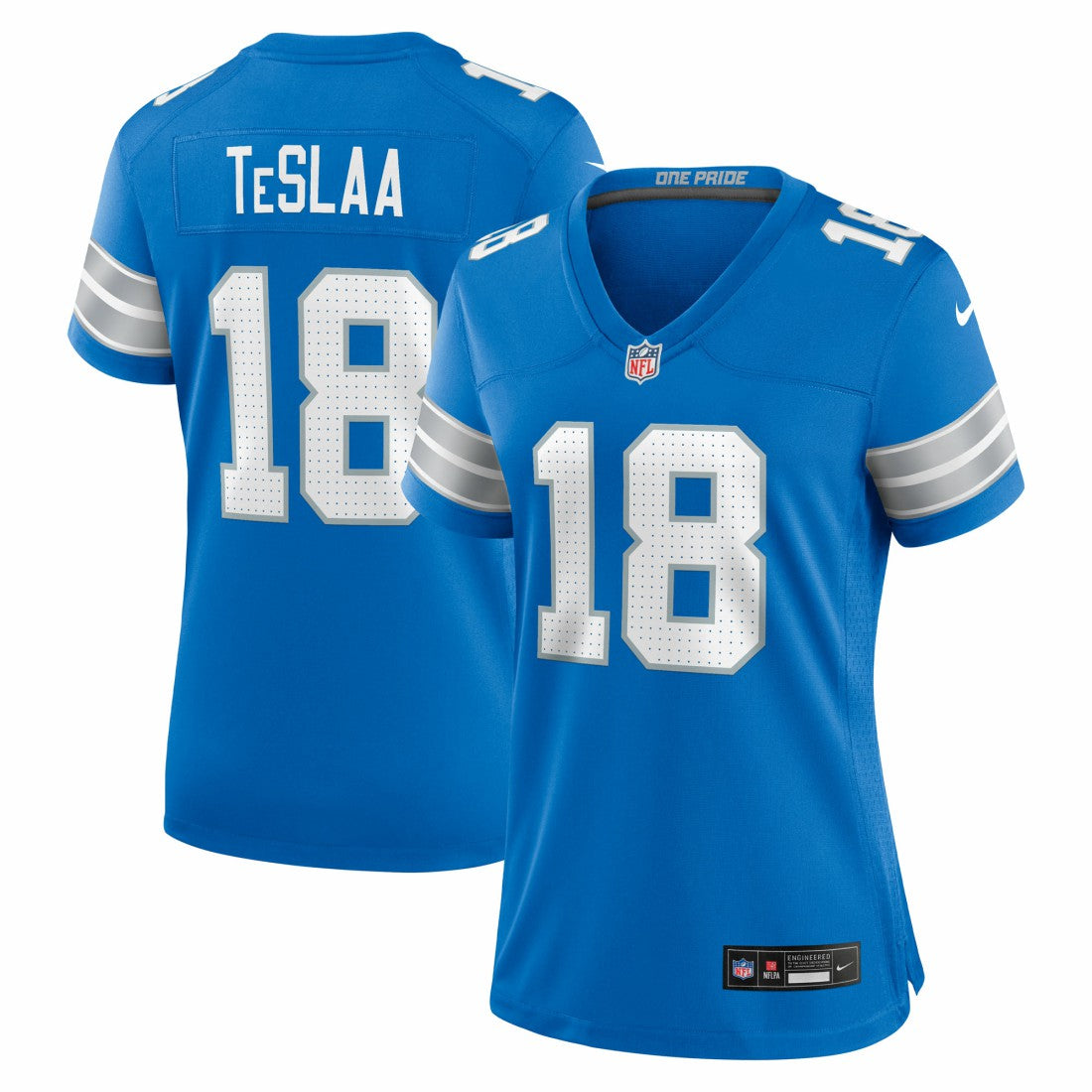 Isaac TeSlaa Detroit Lions Women's Game Player Jersey - Blue Jerseys