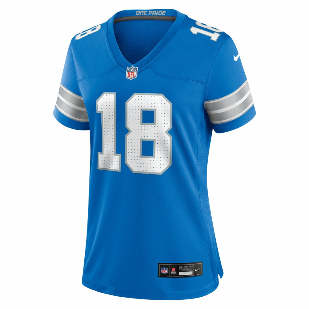 Isaac TeSlaa Detroit Lions Women's Game Player Jersey - Blue Jerseys