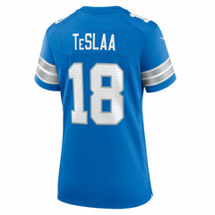 Isaac TeSlaa Detroit Lions Women's Game Player Jersey - Blue Jerseys