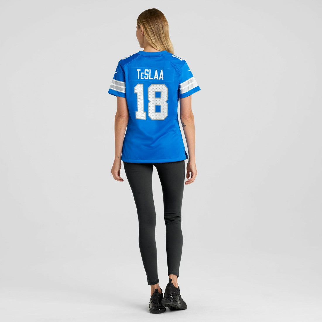 Isaac TeSlaa Detroit Lions Women's Game Player Jersey - Blue Jerseys
