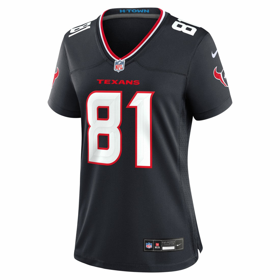 Jayden Higgins Houston Texans Women's Game Jersey - Navy Jerseys