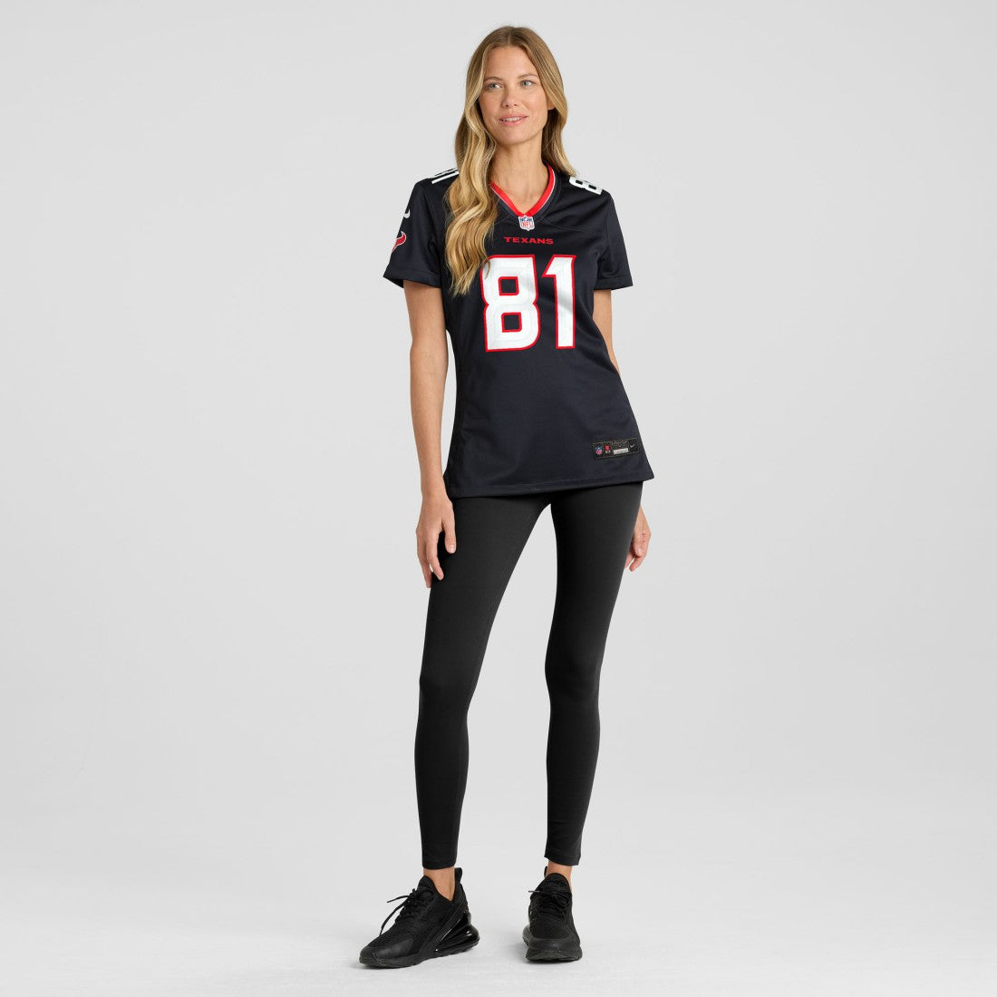 Jayden Higgins Houston Texans Women's Game Jersey - Navy Jerseys
