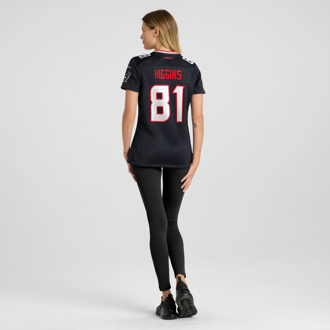 Jayden Higgins Houston Texans Women's Game Jersey - Navy Jerseys