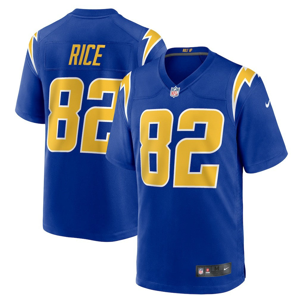 Brenden Rice Los Angeles Chargers 2nd Alternate Game Player Jersey - Royal Jerseys