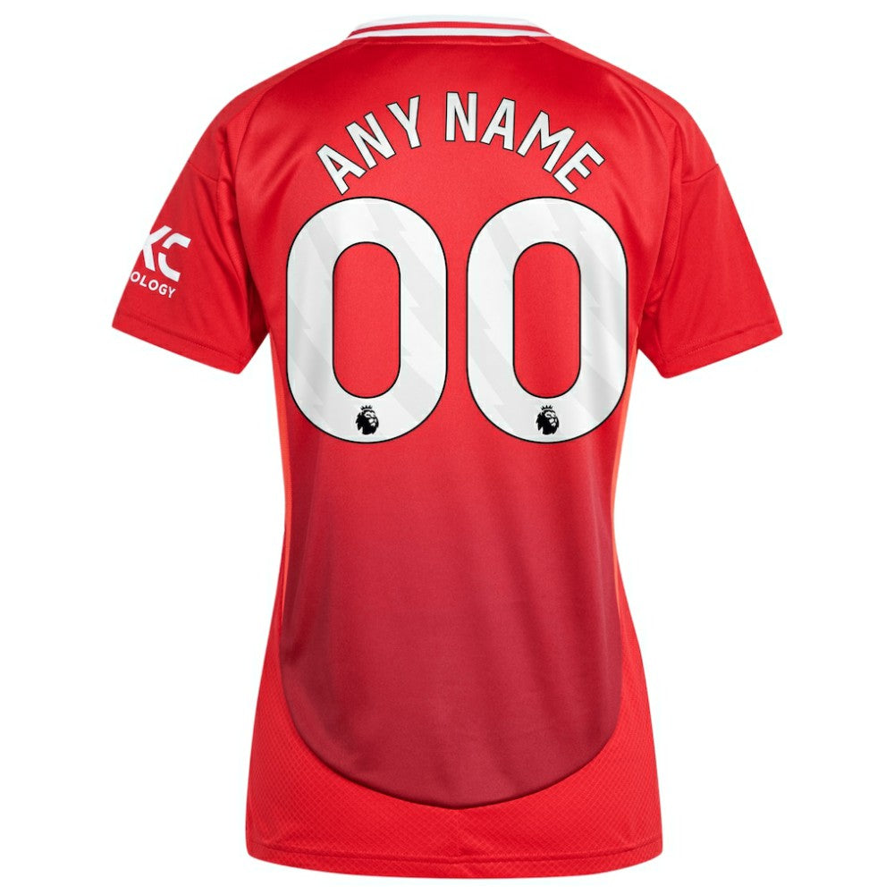Manchester United Women's 2024/25 Home Replica Custom Jersey Red - Adidas cheap