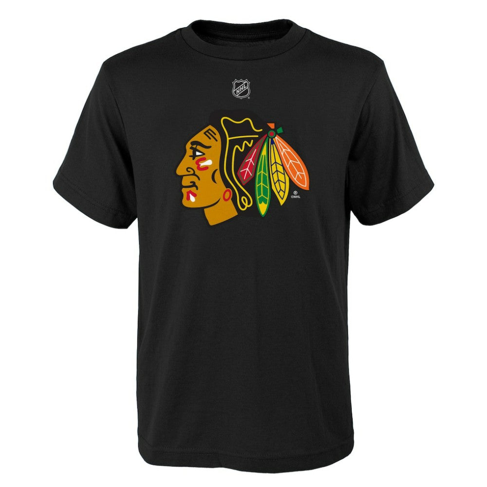 Chicago Blackhawks Youth Primary Logo T-Shirt - Black | US 201535343