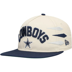 Dallas Cowboys New Era Athletic Golfer Adjustable Hat - Stone/Navy Hats