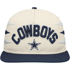 Dallas Cowboys New Era Athletic Golfer Adjustable Hat - Stone/Navy Hats