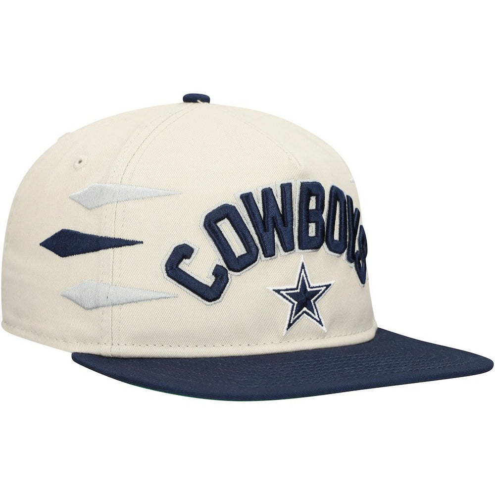 Dallas Cowboys New Era Athletic Golfer Adjustable Hat - Stone/Navy Hats