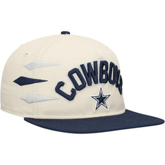 Dallas Cowboys New Era Athletic Golfer Adjustable Hat - Stone/Navy Hats