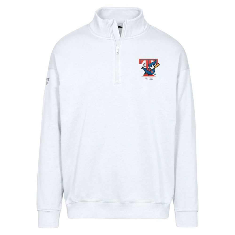 Toronto Blue Jays Levelwear Murray Core Logo Quarter-Zip Pullover Top - White Pullover