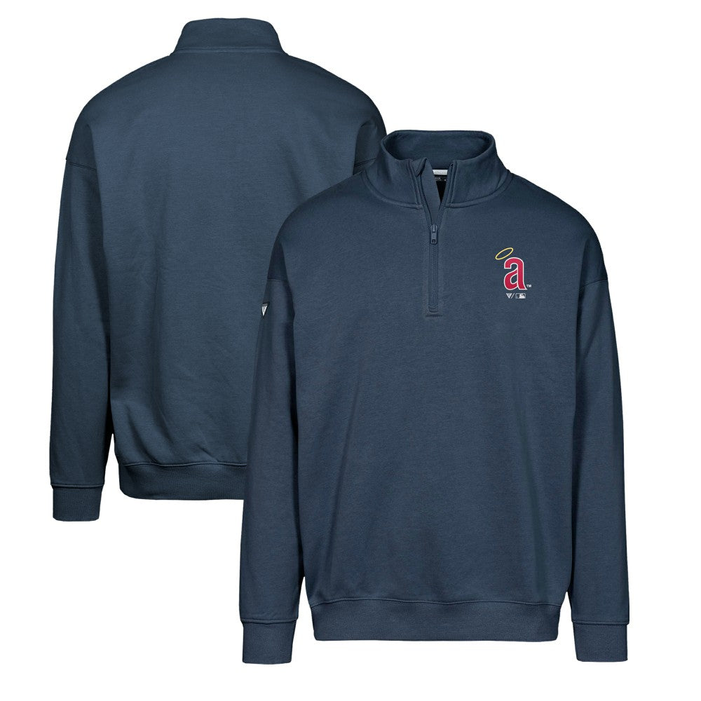 Los Angeles Angels Levelwear Murray Core Logo Quarter-Zip Pullover Top - Navy Pullover