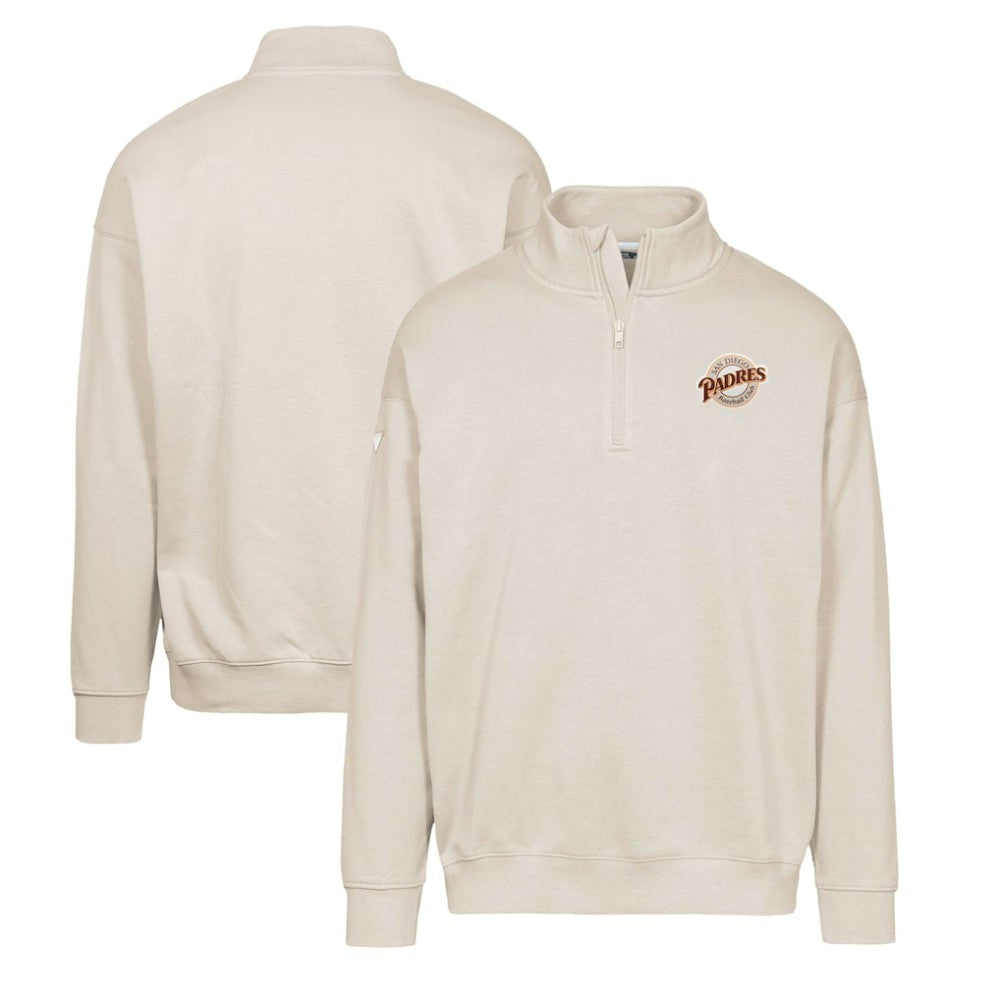 San Diego Padres Levelwear Murray Core Logo Quarter-Zip Pullover Top - Khaki Pullover