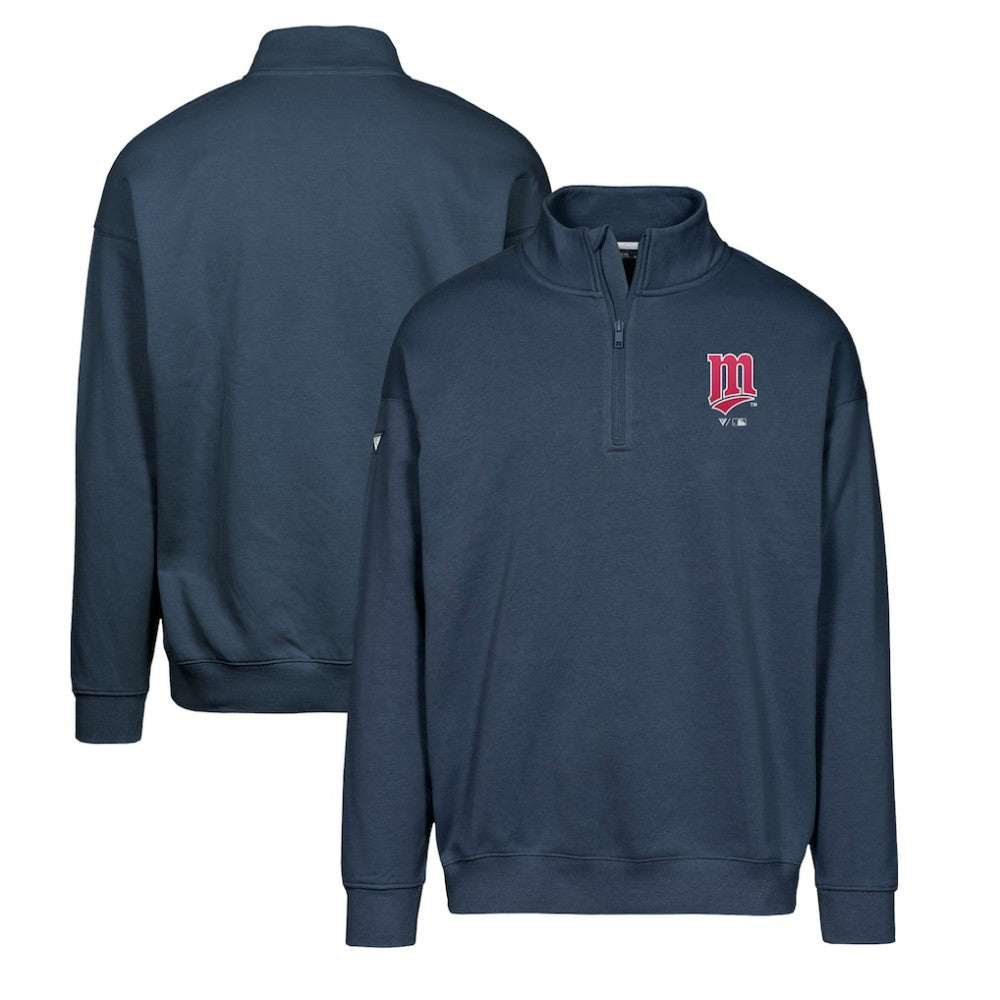 Minnesota Twins Levelwear Murray Core Logo Quarter-Zip Pullover Top - Navy Pullover