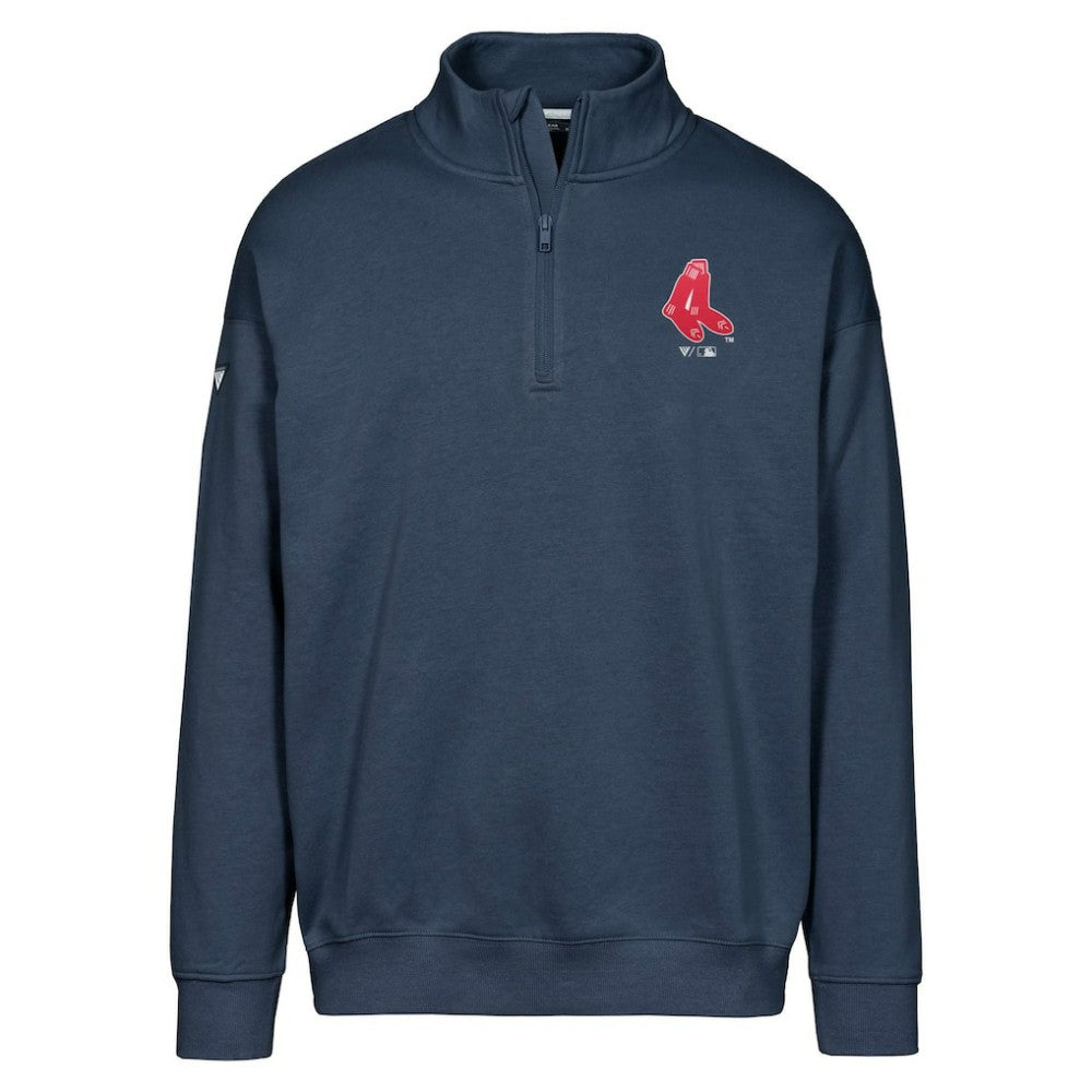 Boston Red Sox Levelwear Murray Core Logo Quarter-Zip Pullover Top - Navy Pullover