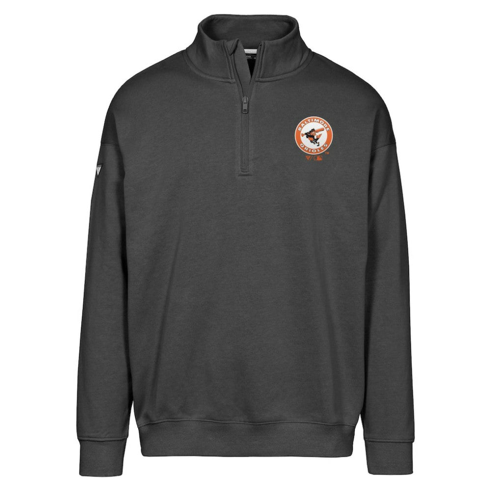 Baltimore Orioles Levelwear Murray Core Logo Quarter-Zip Pullover Top - Black Pullover