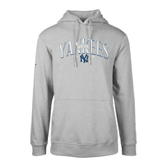 New York Yankees Levelwear Cooperstown Collection Podium Retro Spellout Pullover Hoodie - Gray Hoodies