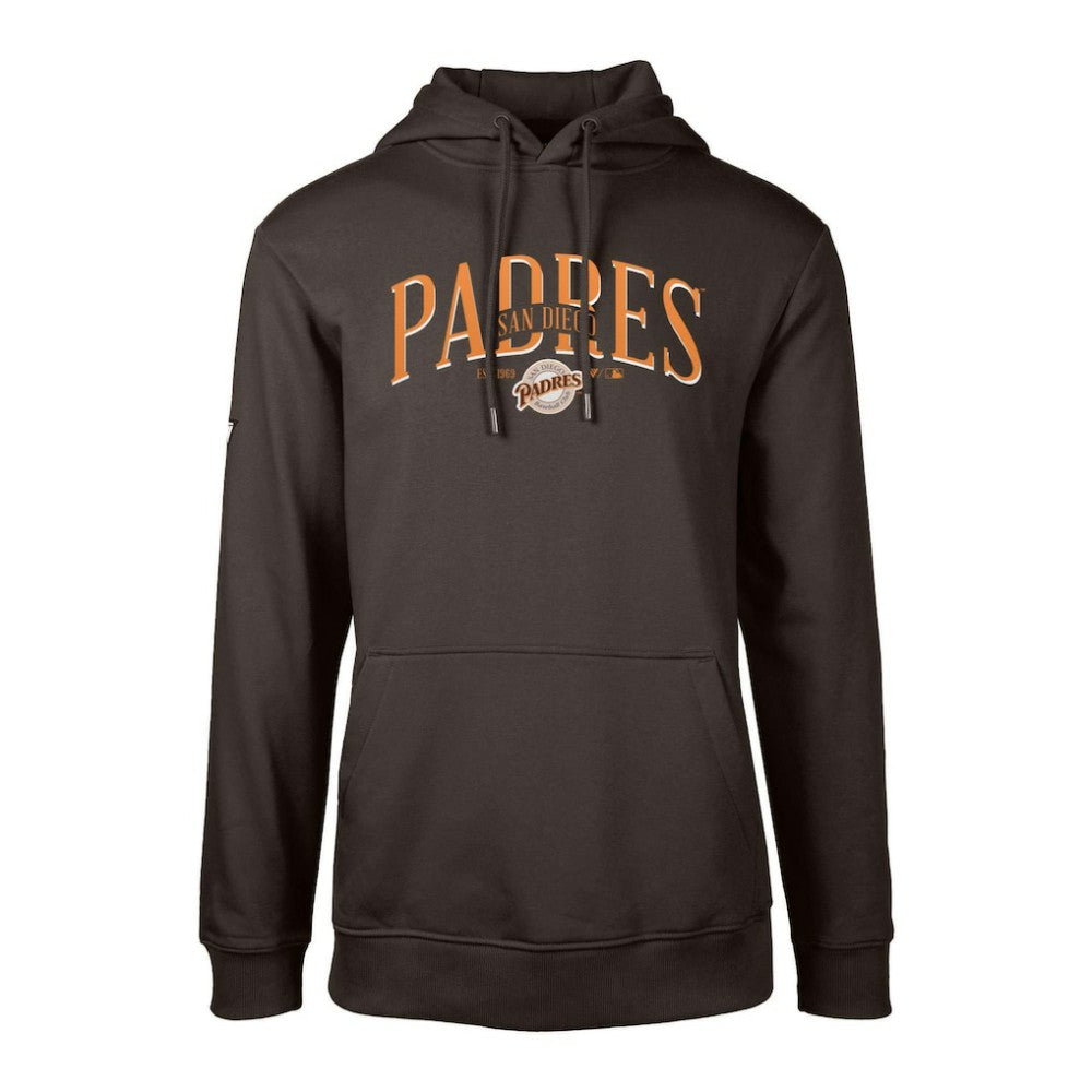 San Diego Padres Levelwear Cooperstown Collection Podium Retro Spellout Pullover Hoodie - Brown Hoodies