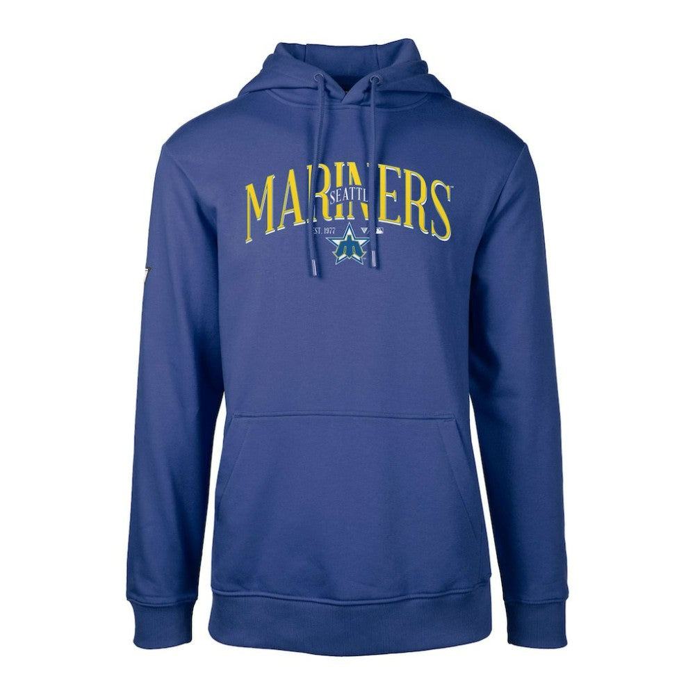 Seattle Mariners Levelwear Cooperstown Collection Podium Retro Spellout Pullover Hoodie - Royal Hoodies