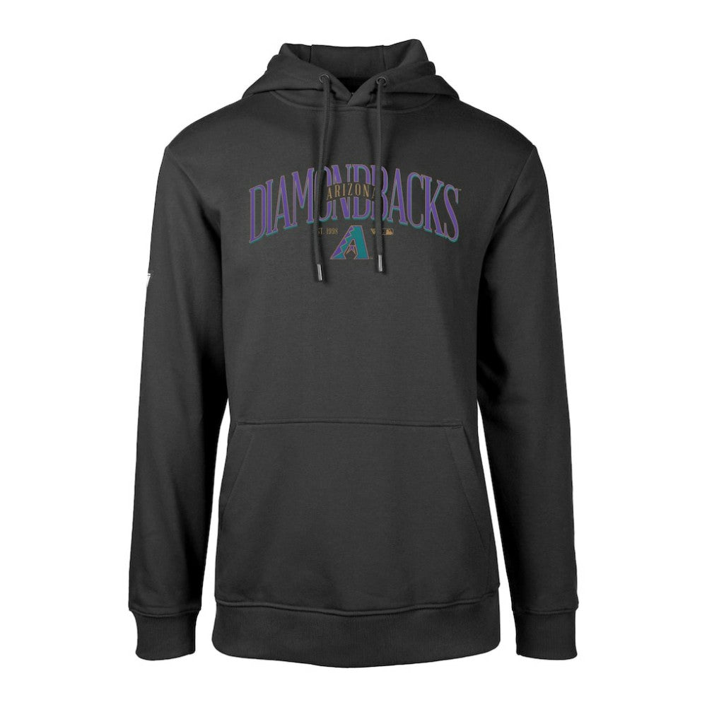 Arizona Diamondbacks Levelwear Cooperstown Collection Podium Retro Spellout Pullover Hoodie - Black Hoodies