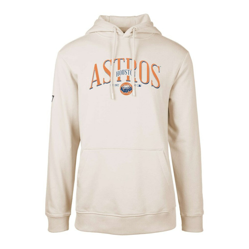 Houston Astros Levelwear Cooperstown Collection Podium Retro Spellout Pullover Hoodie - Khaki Hoodies