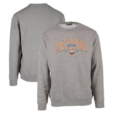 Houston Astros Levelwear Zane Cooperstown Collection Retro Spellout Pullover Sweatshirt - Gray Pullover